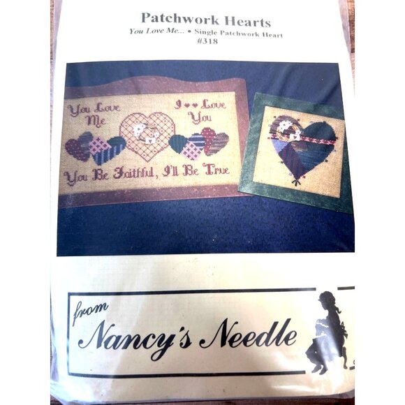 Patchwork Hearts Cross Stitch Kit By Nancys Needle - Picture 3 of 5